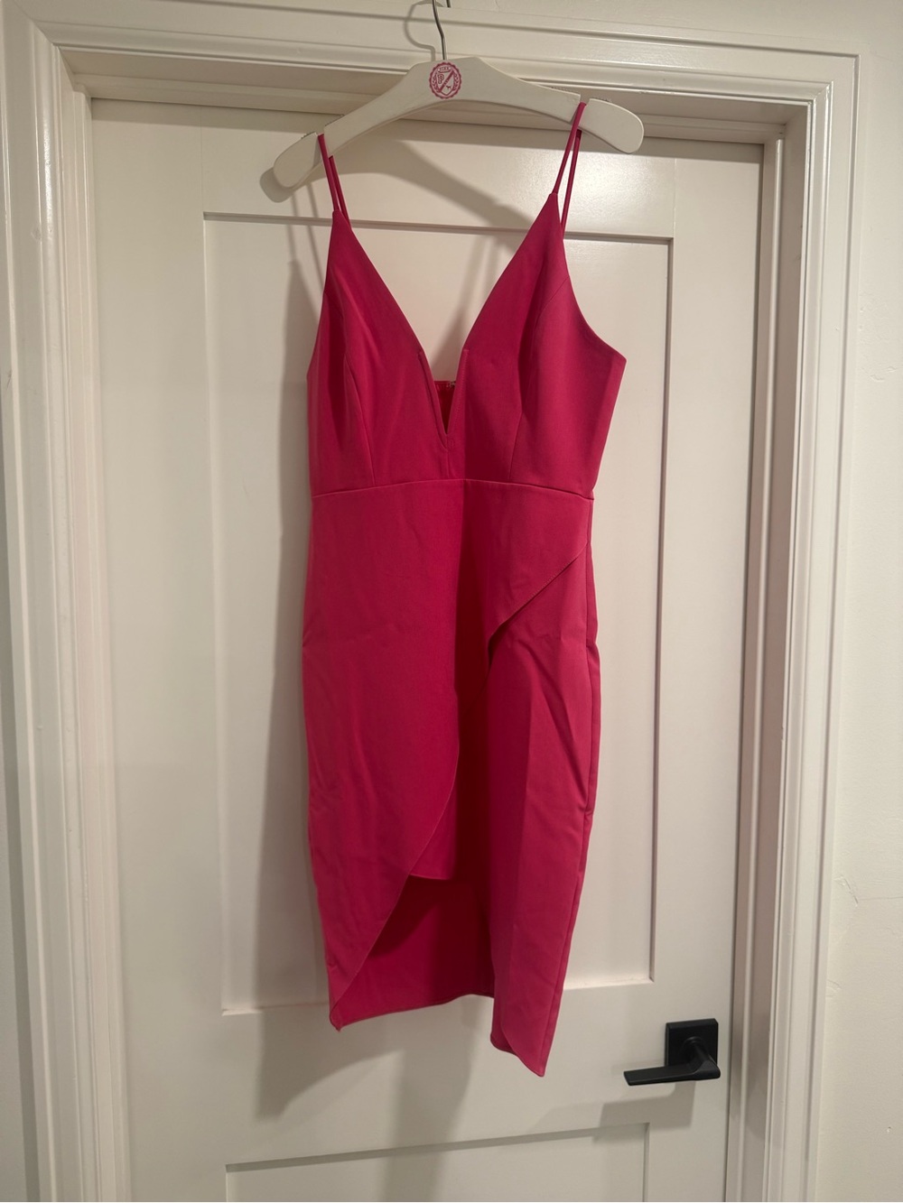 Topshop Hot Pink Spaghetti-Strap Sheath Dress
